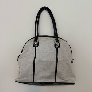 Ann Taylor Loft Chic Navy and Cream Shoulder Bag/Tote/Purse/Pocketbook